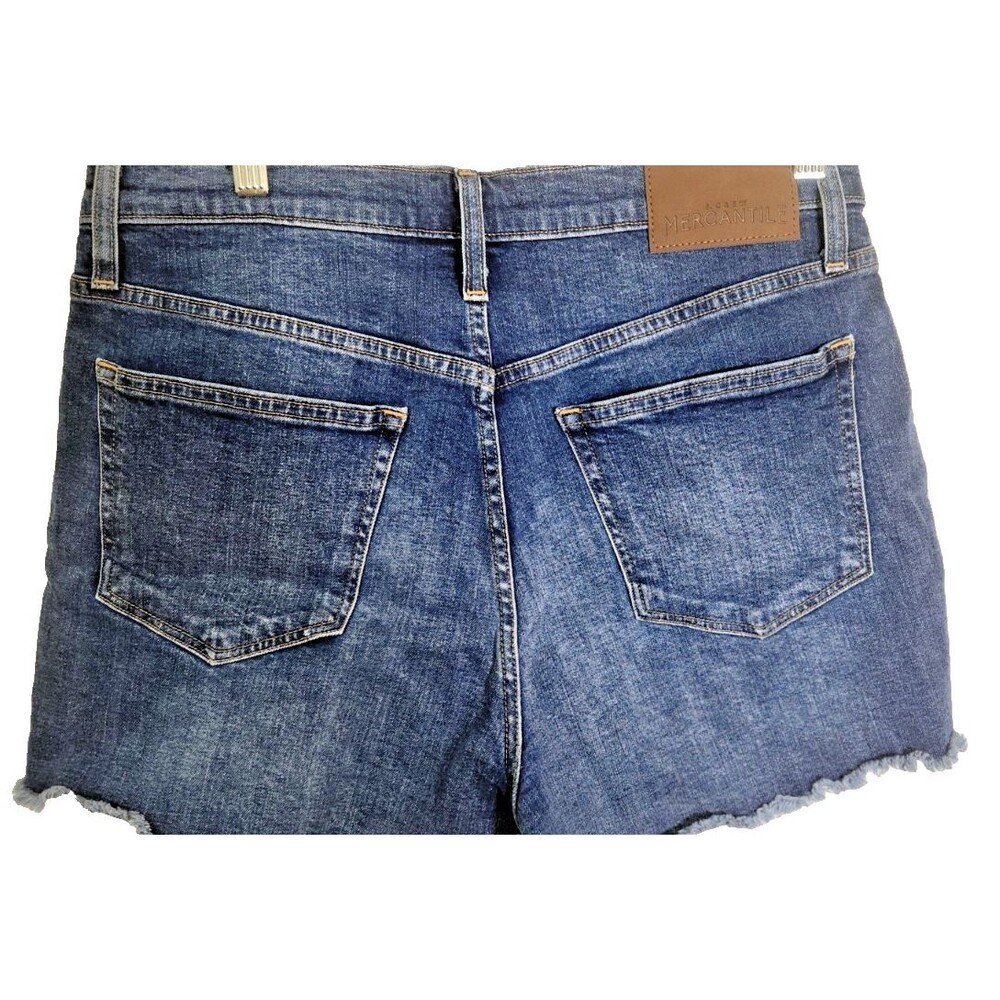 J. Crew Mercantile Shorts Women 29 Blue Denim Raw Hem Cutoff Casual Beach - Picture 5 of 11